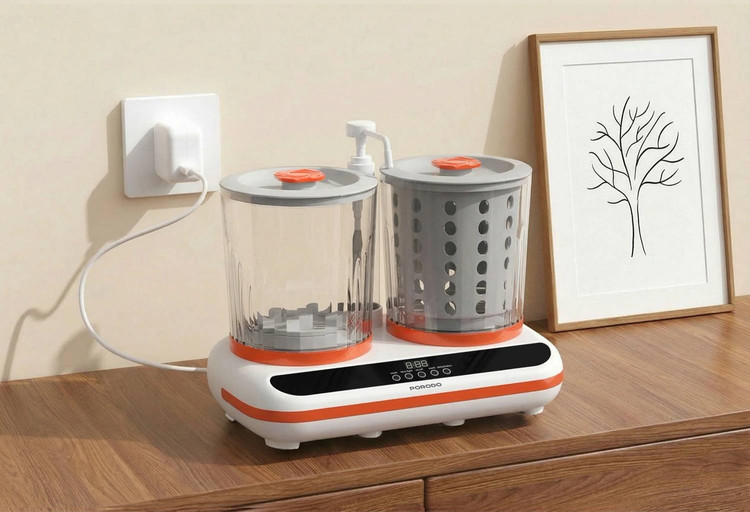 مینی لباسشویی و خشککن شارژی پرودو مدل Launder Twin HP200 | قابل حمل، مناسب سفر و لباس نوزاد