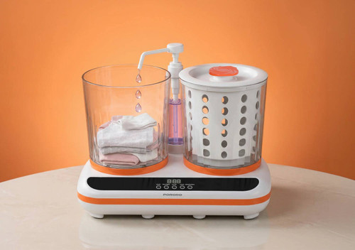 مینی لباسشویی و خشککن شارژی پرودو مدل Launder Twin HP200 | قابل حمل، مناسب سفر و لباس نوزاد