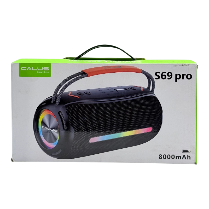 اسپیکر کالوس CALUS S69 PRO | اسپیکر بلوتوثی قابل حمل ۱۰ وات با رقص نور و ضد آب IPX6